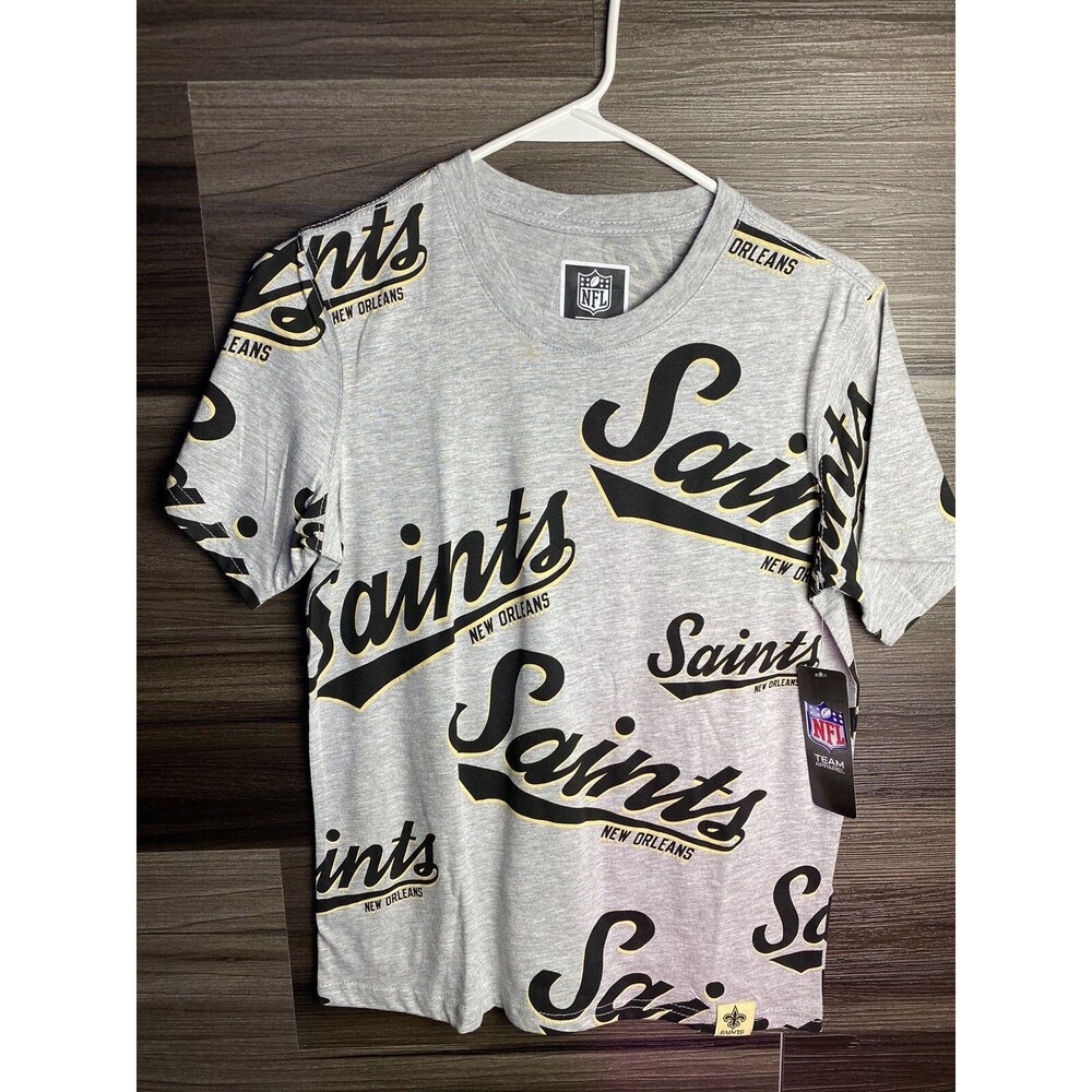 New Orleans Saints Youth Size Large NFL Official Athletic T-Shirt New